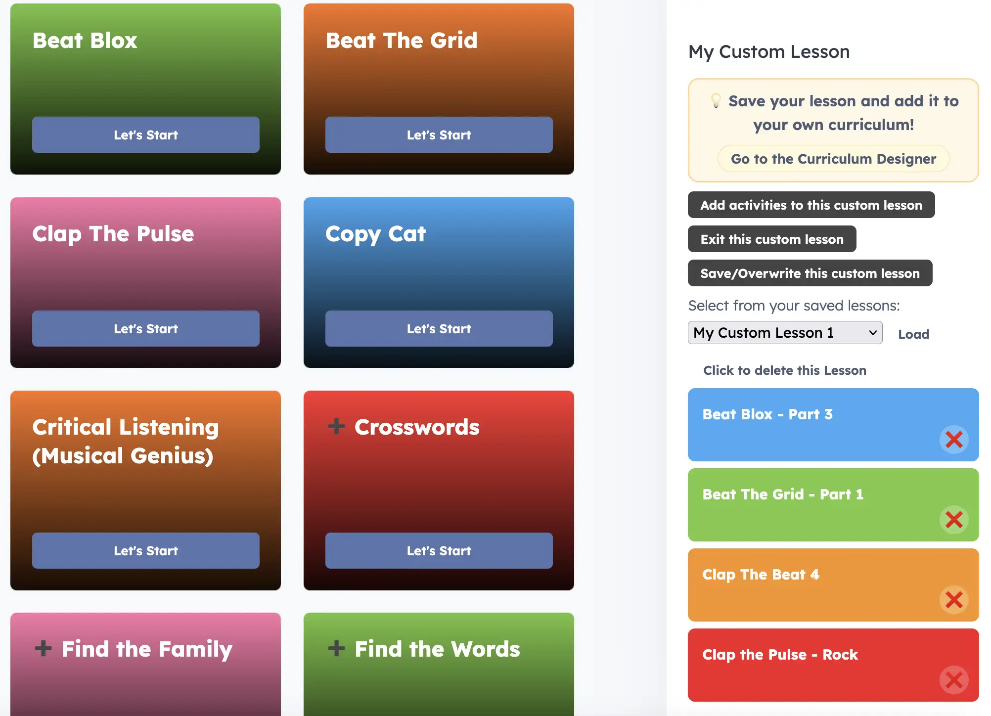 Content Bank with 600+ interactive primary music activities