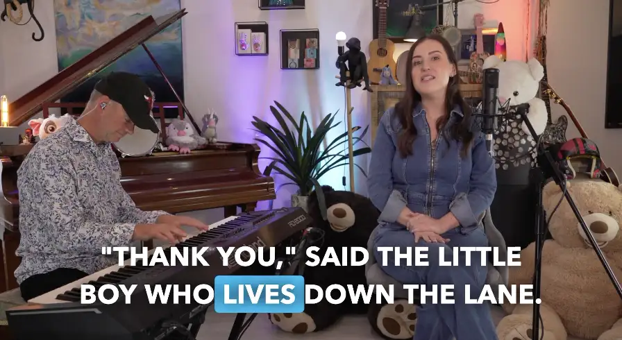 Illustration of Nursery children singing a song