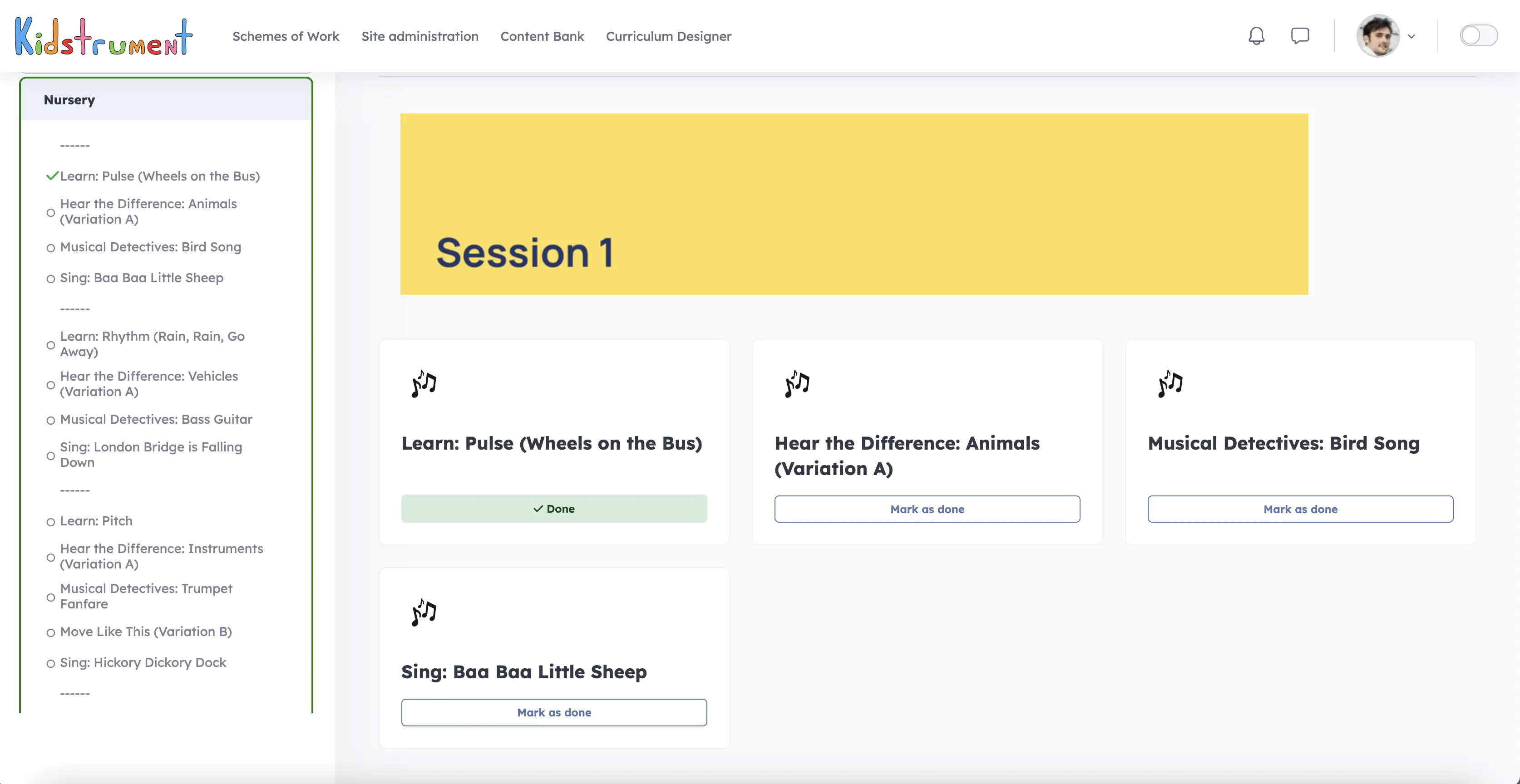 Nursery music overview illustration