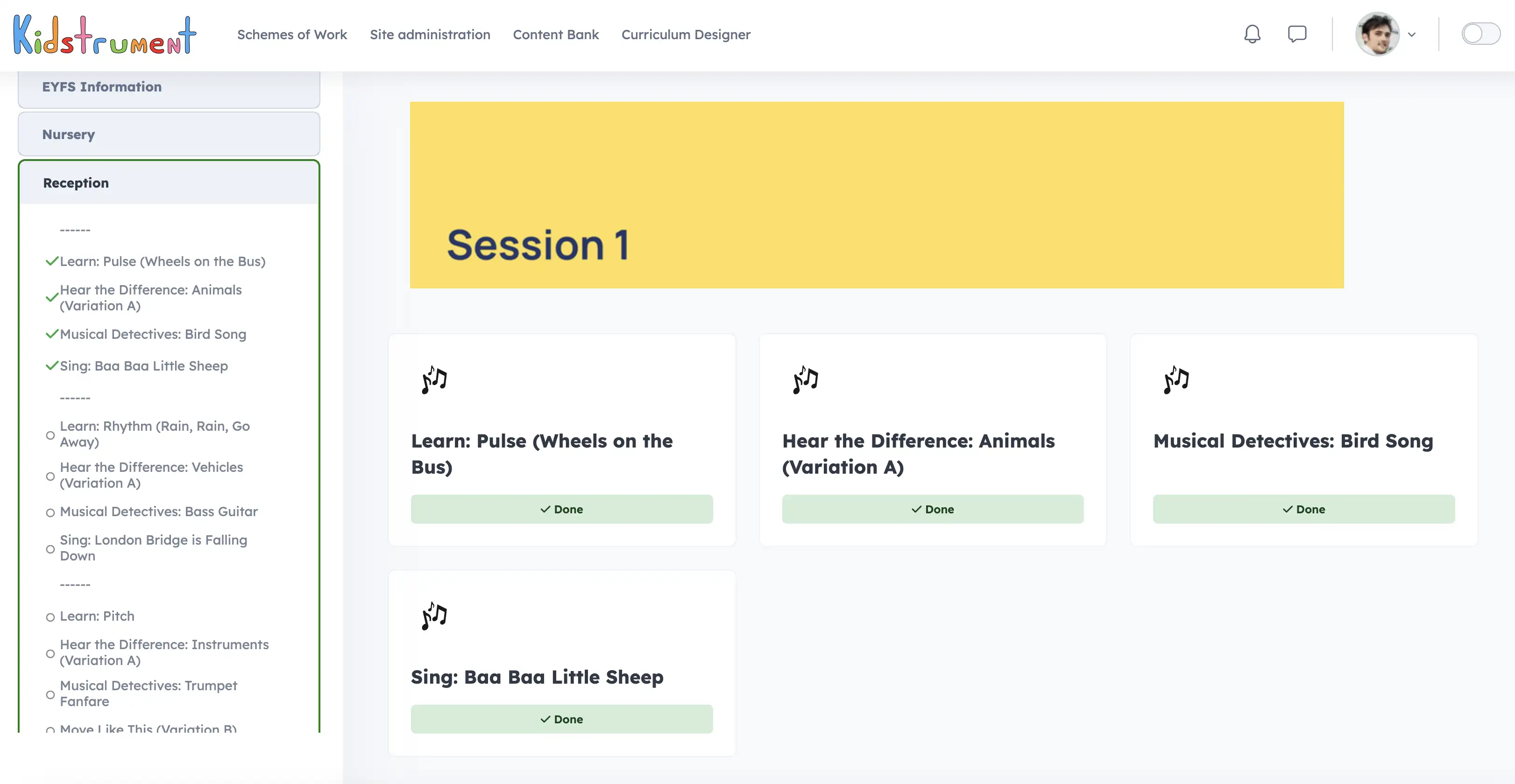 Reception music overview illustration