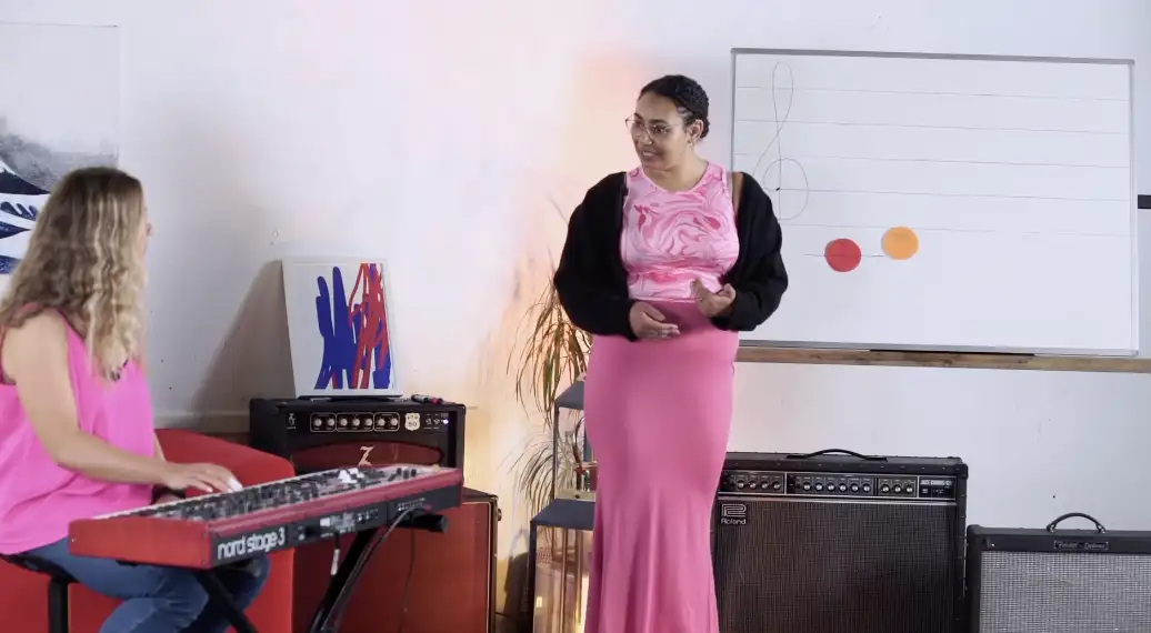 Stave with coloured notes for Musical Rainbow and Rainbow Dots