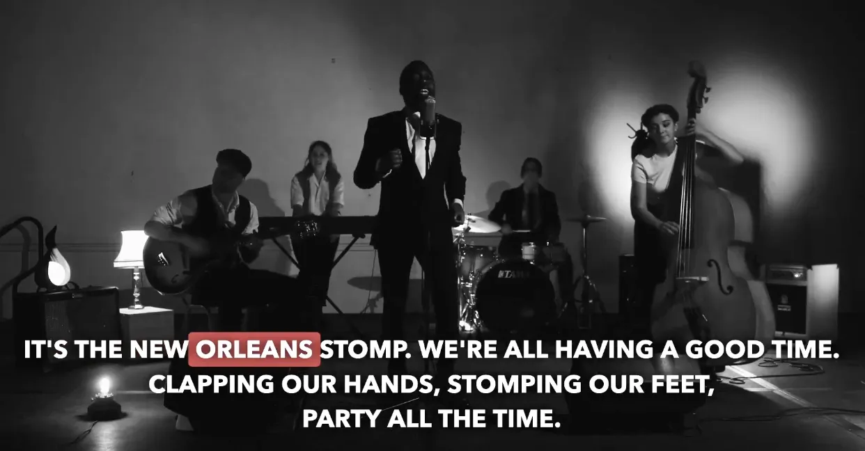 Diagram showing the Year 3 New Orleans Stomp jazz curriculum overview across the three terms