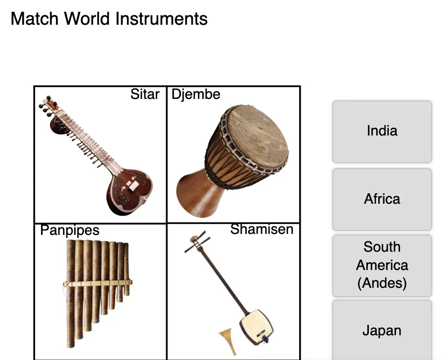 KS2 matching and ordering cards for dynamics, tempo, pitch and notation, reused from Year 5