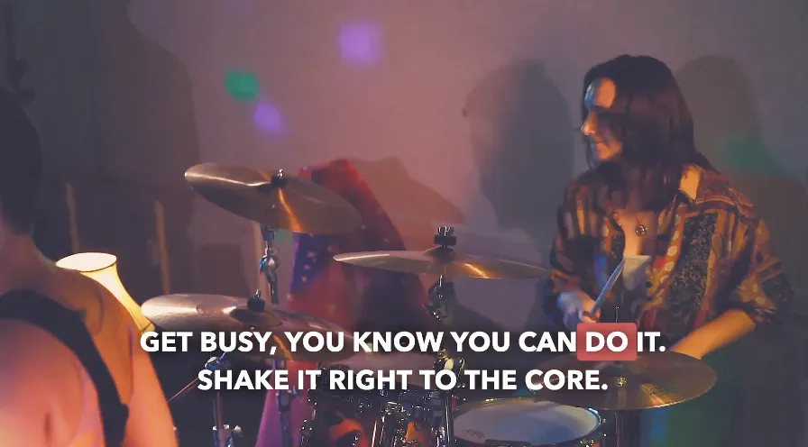 Year 6 pupils singing This Time It’s Different, Just Dance and When I’m With You with vocal warm-ups and dance